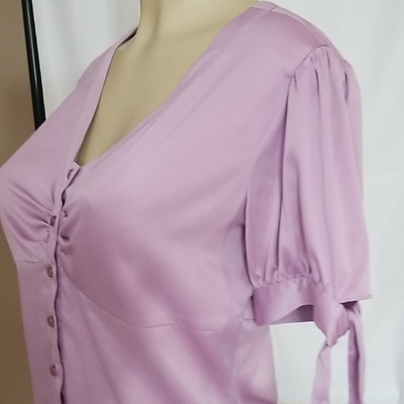 BOB MACKIE STUDIO LAVANDER SS BUTTON DOWN TOP - Picture 5 of 7